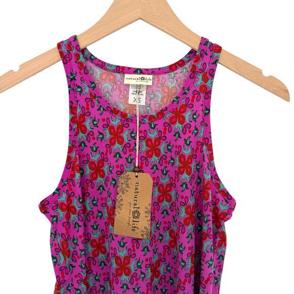 NWT Natural Life Boho Sleeveless Mini Dress Pink Size XS Extra Small - Picture 3 of 7